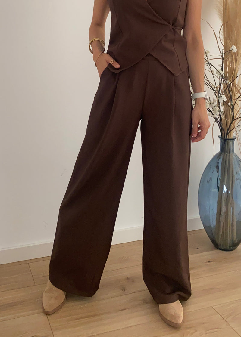 Pantalón Suit Marrón