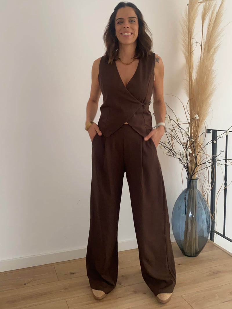 Pantalón Suit Marrón