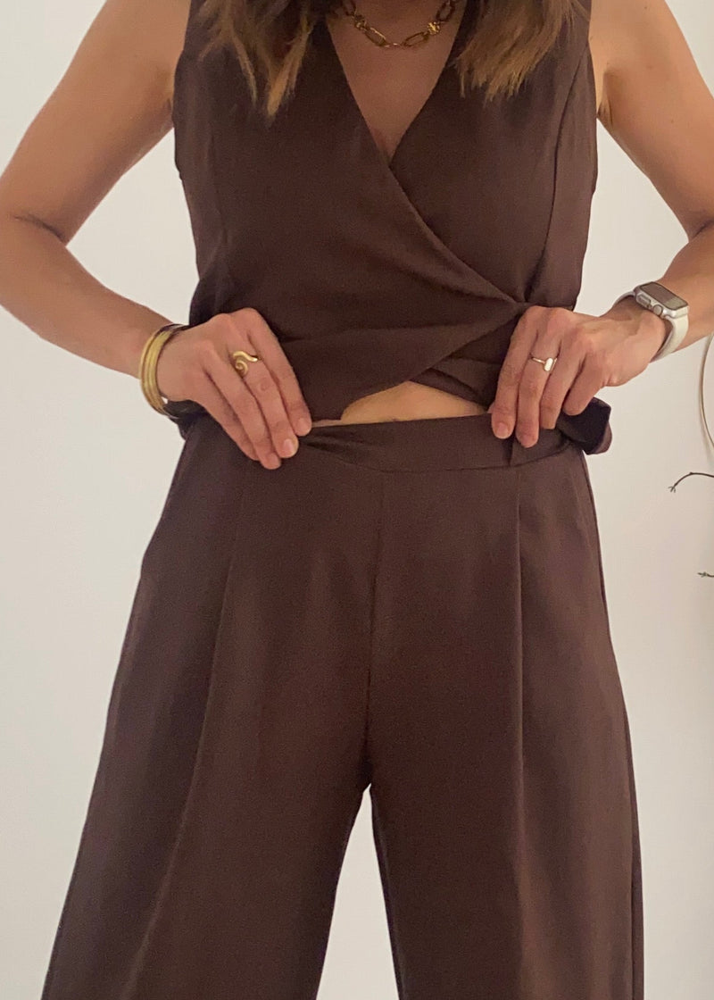 Pantalón Suit Marrón