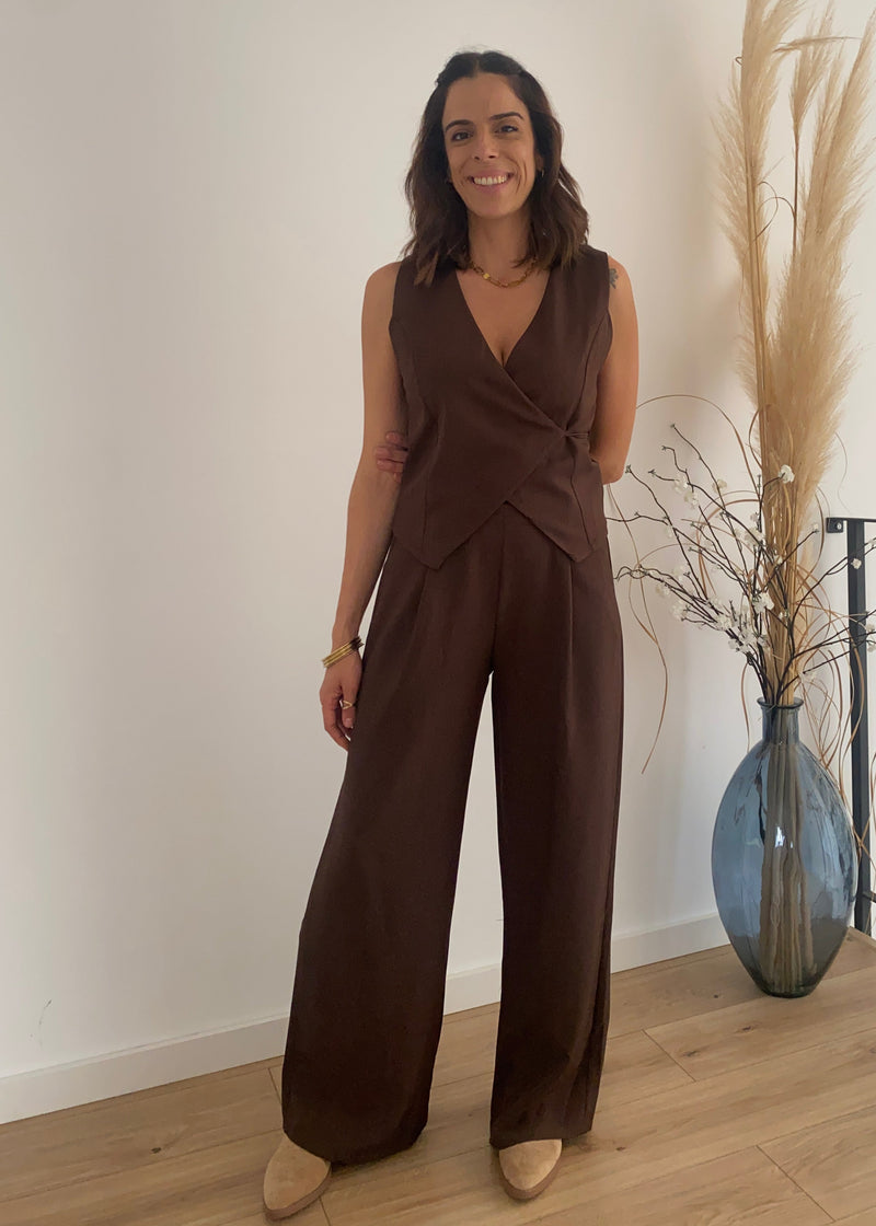 Pantalón Suit Marrón