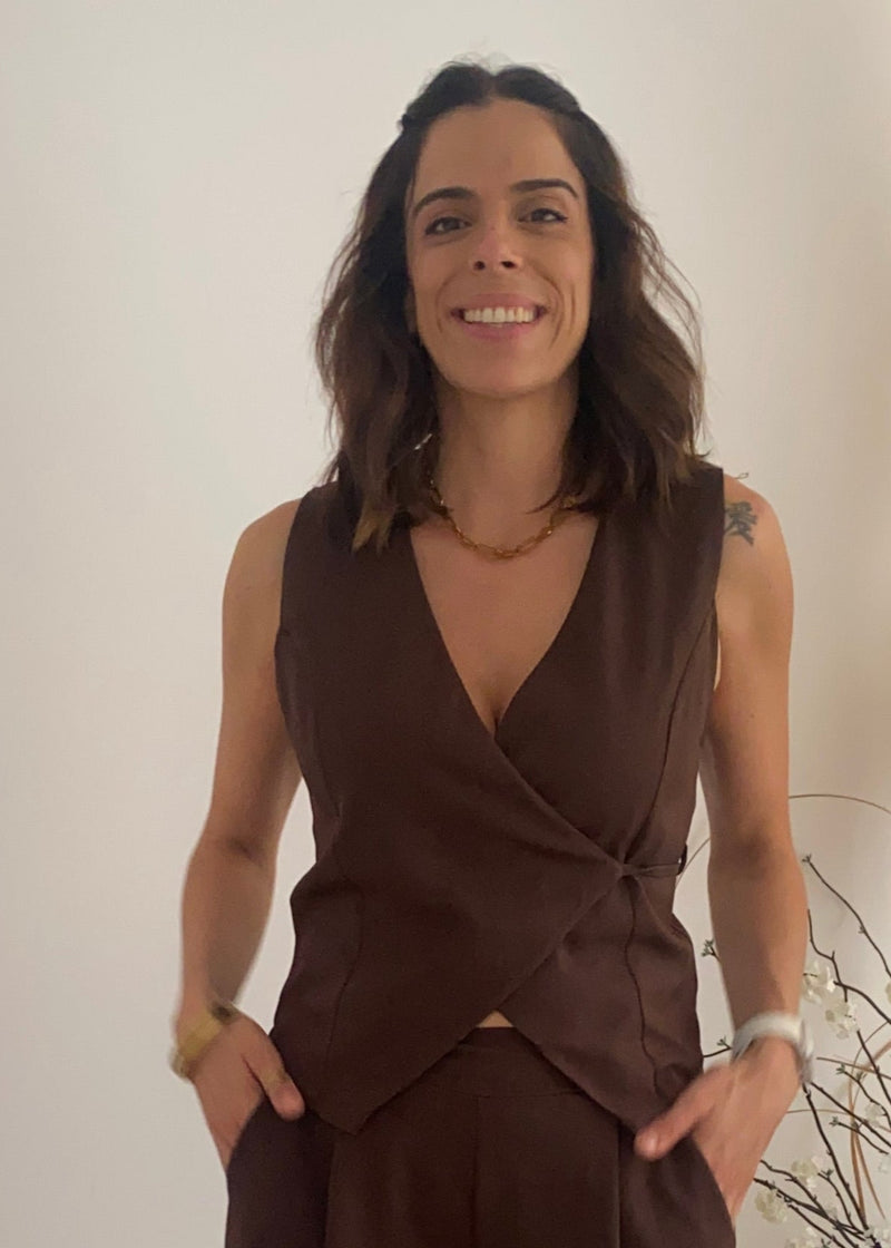 Chaleco Suit Marrón