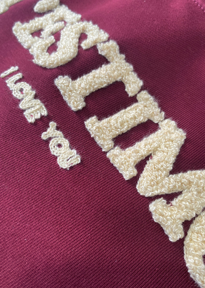 Sudadera Testimo burdeos