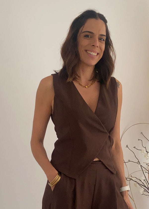 Chaleco Suit Marrón